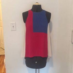 ZOA size small sleeveless asymmetrical modern top